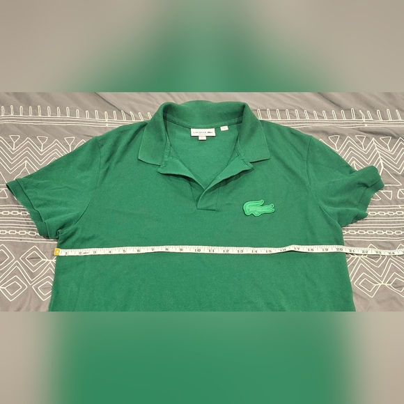 Lacoste Logo Green Polo Size Large - Picture 5 of 7